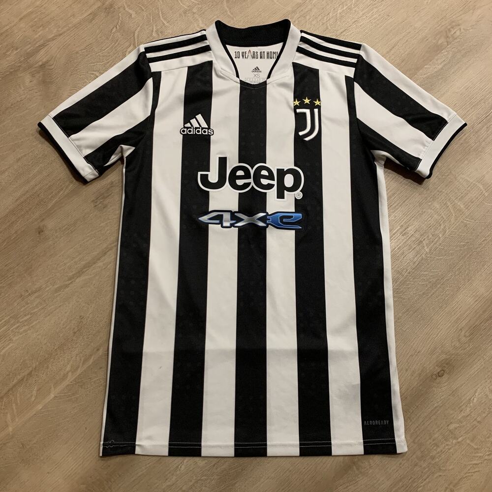 Adidas Juventus 2021-2022 Home Kit Jersey #9 Mens XS Black White GS1442 Jeep 4XE